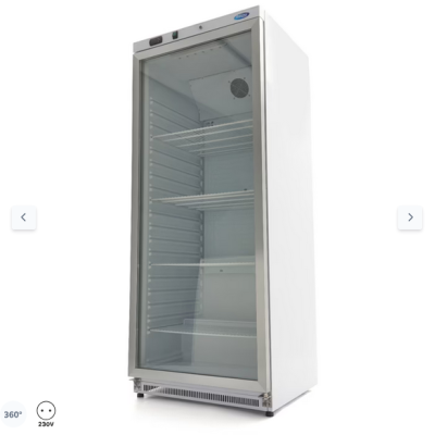  Ψυγείο - 600L - Λευκό - με γυάλινη πόρτα